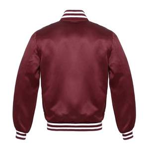 Chaqueta Universitaria de Satén Personalizada en Oferta |   Chaqueta Bomber de Béisbol para Hombre, Transpirable, de Spandex/Poliéster, Cierre de Cremallera, Estilo Casual - Product Image 5