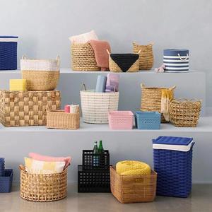 Panier de rangement en jacinthe d'eau naturelle Honeybloom, panier de rangement fait à la main, vente en gros, écologique, fabriqué au Vietnam - Product Image 3