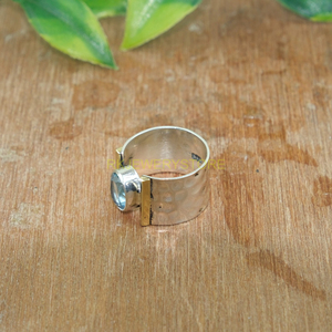 แหวนบลูโทแพซเงินแท้ 925 |   แหวนทองเหลืองประดับพลอยสีน้ำเงิน |   เครื่องประดับอัญมณี |   ของขวัญคริสต์มาสสำหรับเธอ | - Product Image 6