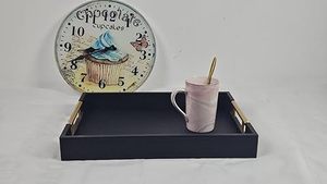 Bandeja de Servicio de Metal Ligera, Ecológica y Hecha a Mano para Fiestas y Reuniones Familiares, Apta para Lavavajillas, Mejora la Elegancia de la Presentación - Product Image 3