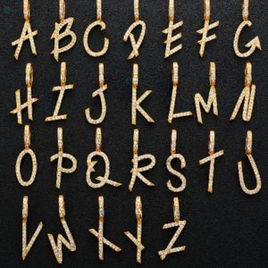 A To Z Alphabet Pendant <b>Necklace</b> VVS1 Lab Grown Diamond Initial Jewelry Personalized Yellow Gold Plated <b>Letter</b> <b>Necklace</b> - Product Image 1