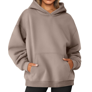 Sudadera con capucha corta de manga larga con logotipo estampado, sudaderas con cordón, Sudadera con capucha corta para mujer, sudaderas con capucha de gran tamaño de Color sólido - Product Image 2