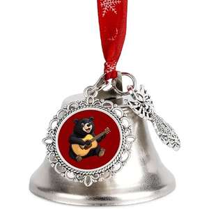 Ornement de cloche de noël en métal fait à la main de qualité supérieure pour la décoration de fête d'événement de vacances - Product Image 1