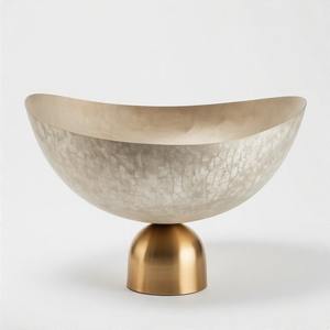 Bol de service rond à la main Palace Gleam pour mariage d'hôtel à domicile-Décoration de table personnalisée - Product Image 5