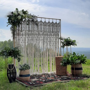Handmade Beautiful Boho Macrame <b>Wall</b> Curtain Exquisite Wedding <b>Wall</b> <b>Decorations</b> Hanging - Product Image 1