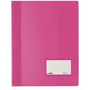 DURABLE DURALUX Dark Pink Extra Wide PVC Fastener TRANSLUCENT DIN <b>A4</b> File <b>Folder</b> Accessories - Product Image 1