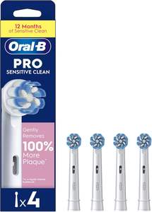 Tête de brosse à dents électrique Oral-B Pro Sensitive Clean, avec poils extra doux pour un brossage en douceur et l'élimination de la plaque dentaire, lot de 4 - Product Image 6