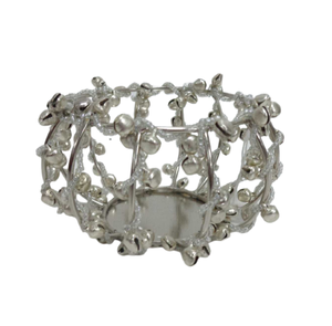 Decoración del hogar, cuadrado candelabro votivo de hierro/Cuentas de Color níquel para sala de estar y decoración de mesa hecha a mano - Product Image 5