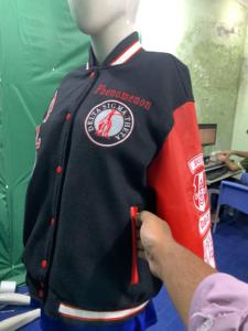 VESTE DELTA SIGMA VESTE VARSITY ROUGE SLEEVES-HSE - Product Image 6