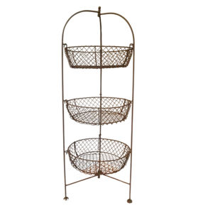 Hanging 3 Tier <b>Round</b> Shape Metal Wire Storage <b>Basket</b> in Black Color for Home and Kitchen Storage <b>Basket</b> With Handle - Product Image 6