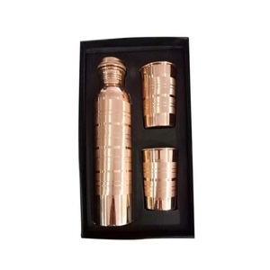 Latest Design <b>Water</b> Copper <b>Bottle</b> with Health Benefits Unique Copper <b>Bottle</b> 650ml <b>Water</b> for Drinking Home & Hotel - Product Image 4