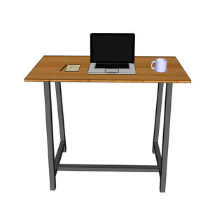 BFSTB008 StaBamboo 120x60cm Standing Computer <b>Desk</b> with Trapezoid Legs Assembly Required - Product Image 2