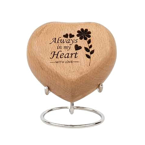 Urnas de corazón funerario metálicas brillantes para urnas de cenizas de mascotas, tamaño personalizado, urna de cremación más vendida para servicios de entierro - Product Image 5