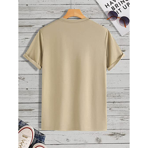 Camiseta Casual de Algodón Transpirable con Bolsillo para Hombre, Cuello Redondo, Fabricante de Ropa al por Mayor, Camisetas Transpirables de Calidad para Hombre - Product Image 1