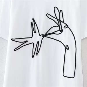 Usine en gros personnalisé à manches courtes coton couleur unie col rond femmes t-shirt femmes logo personnalisé o-cou t-shirts - Product Image 4