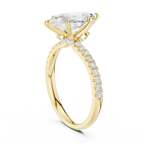 Anillos de Oro Amarillo de 10k de Primera Calidad para Uso Diario, Corte Marquesa, Engaste de Diamantes, Unisex, Anillo de Compromiso y Aniversario, Venta al por Mayor - Product Image 2