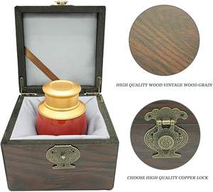 Mini urne en céramique faite à la main pour cendres humaines et animales petits souvenirs de crémation décoratifs en métal - Product Image 4