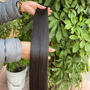 Extensions de cheveux vierges vietnamiens Remy lisses, tissage double trame, cuticules alignées, soyeux et doux pour salon - Product Image 1