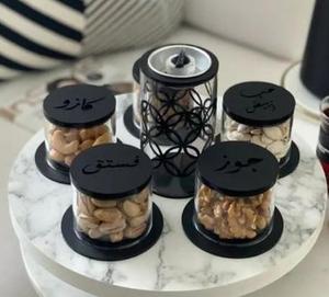 Juego de 4 cajas dulces de frutas secas acrílicas transparentes con tapa de madera Caja de dulces de tamaño personalizado de diseño fantástico a granel - Product Image 6