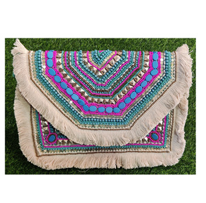 Transferencia directa de fábrica, bolsos de embrague de noche hechos a mano indios, bolso de mano de boda de moda Bohemia, bolso de mensajero personalizado - Product Image 2