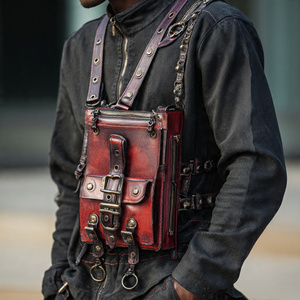 Sacs à bandoulière classiques de couleur marron décontractés Sacs à bandoulière Messenger Sacs à bandoulière en cuir véritable - Product Image 5