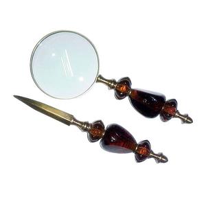 Diseño de aspecto antiguo Ojo de cristal Buena calidad Nuevo diseño 2025 Artesanía India Metal Vintage Lupa Venta al por mayor Color bronce - Product Image 1