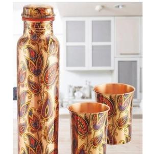 Enamel Printed Copper <b>Bottle</b> Drinking Juices Health Benefits Copper <b>Water</b> Decorative Kitchenware <b>Fruits</b> Juice Storage - Product Image 1