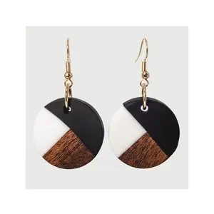 fashionable ladies earrings in wedding party custom size wood & resin earring hook for home & hotel at reasonable price