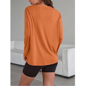 Luxury Women's Cotton Sweatshirt <b>Long</b> <b>Sleeves</b> Neck New Design Luxury Solid Comfortable Casual for Winter Season Made Bangladesh - Product Image 4