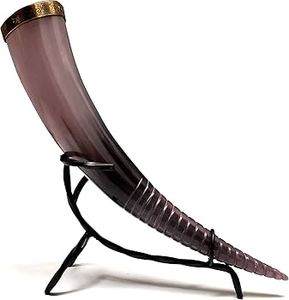 Best Quality Polished Viking Drinking Horn Mug Party Engraved Leather Strap Customizable for Mead Tastings - Product Image 6