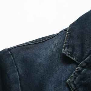 2025 OEM hommes veste personnalisée déchiré plaine lavé vieux Denim veste Jean veste mode Mam vêtements mode Denim manteau pour hommes - Product Image 4