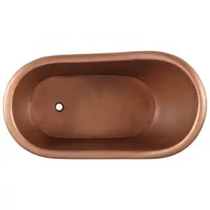 Baignoire autoportante en cuivre au design moderne avec logo personnalisé, best-seller d'Inde pour salle de bain, baignoires et bains à remous - Product Image 6