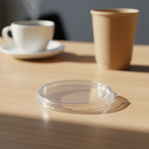 Coperchi in PET usa e getta per bicchieri monoporzione in carta Kraft da 2-4 oz, per un comodo utilizzo singolo - Product Image 3