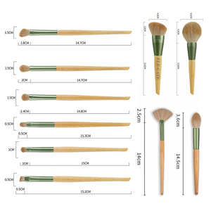 Set Professionale di 10 Pennelli per Trucco con Setole Sintetiche Morbide, Pennelli a Ventaglio per il Viso, Collezione Completa di 14 Pezzi - Product Image 4