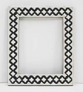 Miroir mural personnalisé avec incrustation d'os de buffle et chameau au design vintage avec cadre incrusté de vadrouille Design supérieur Cu Stomby Crescent Crafts - Product Image 2