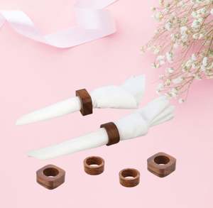 Anillos de tejido con cuentas de madera con borlas, servilleteros con cuentas de madera, Decoración de mesa, hebillas para servilletas, venta al por mayor, servilletero, restaurante - Product Image 6