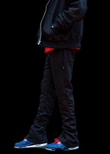 กางเกงวิ่งขายาวทรงหลวมระบายอากาศยืดได้กางเกงขาบานลำลอง - Product Image 4