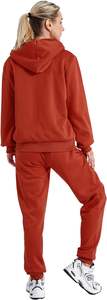 Women's Breathable <b>Velour</b> 2-in-1 Athletic <b>Tracksuit</b> Set Hooded Sweatpants & Zip-up Hoodie Stripes Front Logo Sweatsuit Outfit - Product Image 4