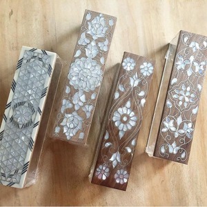 Luxury Indian Square Mother Pearl Inlay Acrylic Wood Lid Food <b>Storage</b> Boxes High Quality Eid Ramadan Gift Made in India - Product Image 3