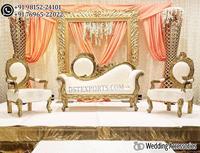 Set di Divani in Legno Trattato Colorato, Lussuoso, Professionale, Moderno, Semplice, Tradizionale, Personalizzabile, con Poltrone Stile Trono