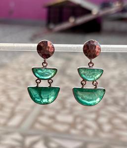 925 Sterling Silver <b>Emerald</b> <b>Earring</b> , Beautiful Women <b>Earring</b> , Green Stone <b>Earring</b> . - Product Image 4