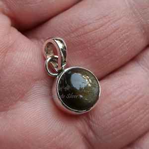 925 Sterling Silver Handmade Pendant Gold Sheen Obsidian Gemstone Jewelry Natural Obsidian Number Pattern November <b>Gift</b> <b>for</b> <b>Her</b> - Product Image 3