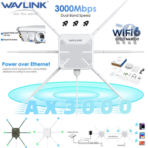 Amplificateur de portée WiFi extérieur en mesh, double bande 3000 Mbps, point d'accès Wavlink AX3000, prolongateur WiFi 6 extérieur, le plus vendu - Product Image 1
