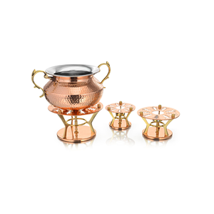 Équipement de cuisine Buffet de service Chauffe-plats plaqué cuivre Chauffe-plats Hôtel Buffet Traiteur Service à bas prix - Product Image 5