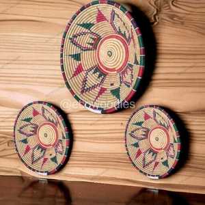 Cesta Redonda de Pared Tejida con Cuerda de Bambú Estilo Art Deco, Precio de Fábrica, Venta al Por Mayor desde India - Product Image 5