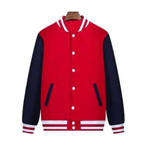 เสื้อเบสบอลปักลาย Chenille ของผู้ชายสำหรับใส่ไปเรียนมหาวิทยาลัยออกแบบได้เองสไตล์ทหาร - Product Image 6