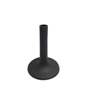 Lot de 2 bougeoirs en aluminium noir de petite taille pour décoration de table de maison et d'hôtel pour Pâques et autres occasions - Product Image 5