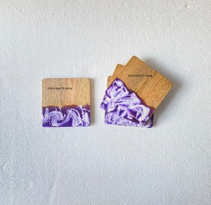 Posavasos para servir té de mejor diseñador, resina epoxi multifuncional y Estera de té de madera de acacia, vajilla de pago, accesorios de cocina - Product Image 6