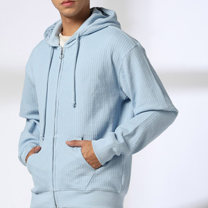 Sudadera con Capucha de Color Sólido con Cierre para Hombre, Venta al por Mayor de Fábrica, Sudadera con Capucha Informal con Estampado Personalizado para Hombre - Product Image 2