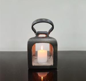 Linterna de aluminio hecha a mano duradera, arte de Metal de aspecto antiguo para decoración Interior del hogar, exhibición festiva de manto de mesa de Navidad - Product Image 6